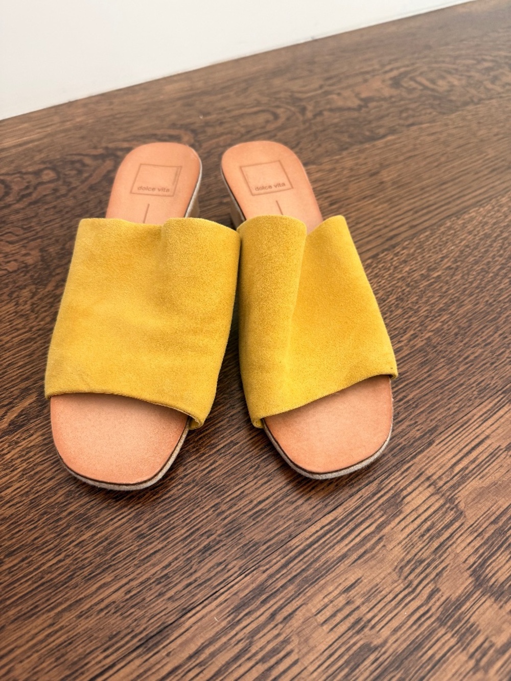 Yellow Suede Mules